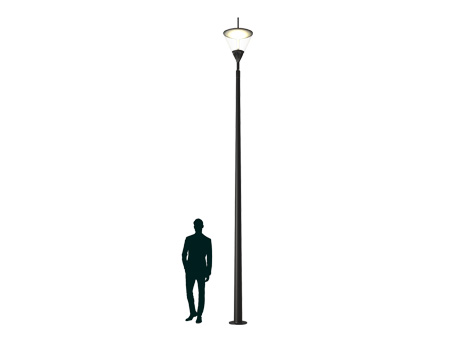 KROON TOP 40W RW 840 RAL9005 POLE 4M SET (в комплекте ЗДФ)