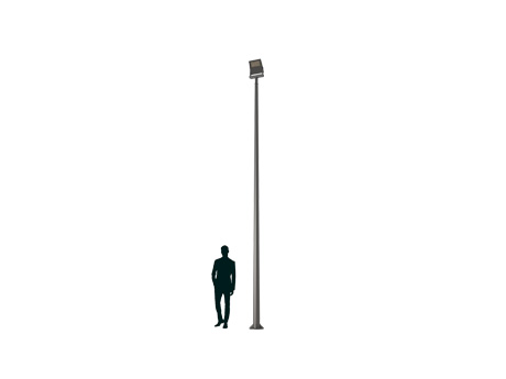 LEADER LED 100W D75 740 RAL9005 T-POLE 7M (в комплекте ЗДФ)