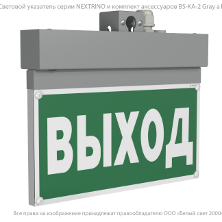 Оповещатель пожарный световой BS-NEXTRINO-10-F1-12 Gray