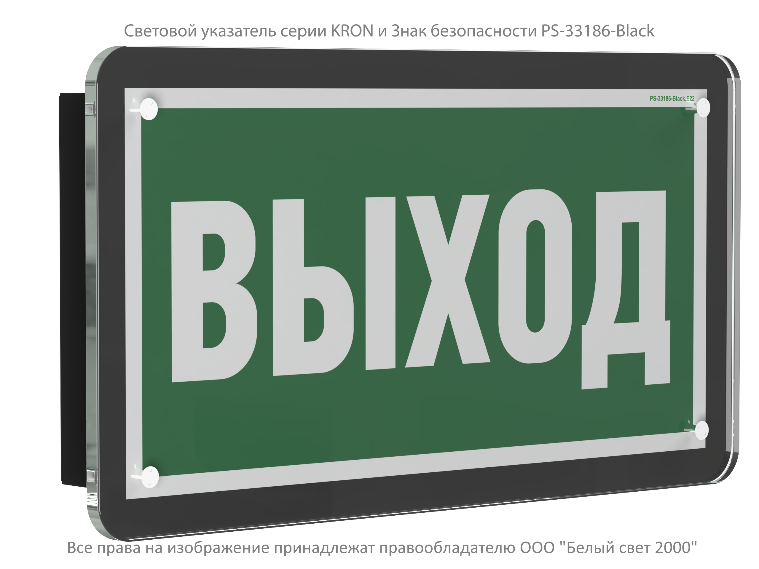 Световой указатель BS-KRON-10-S1-BSE5 Black